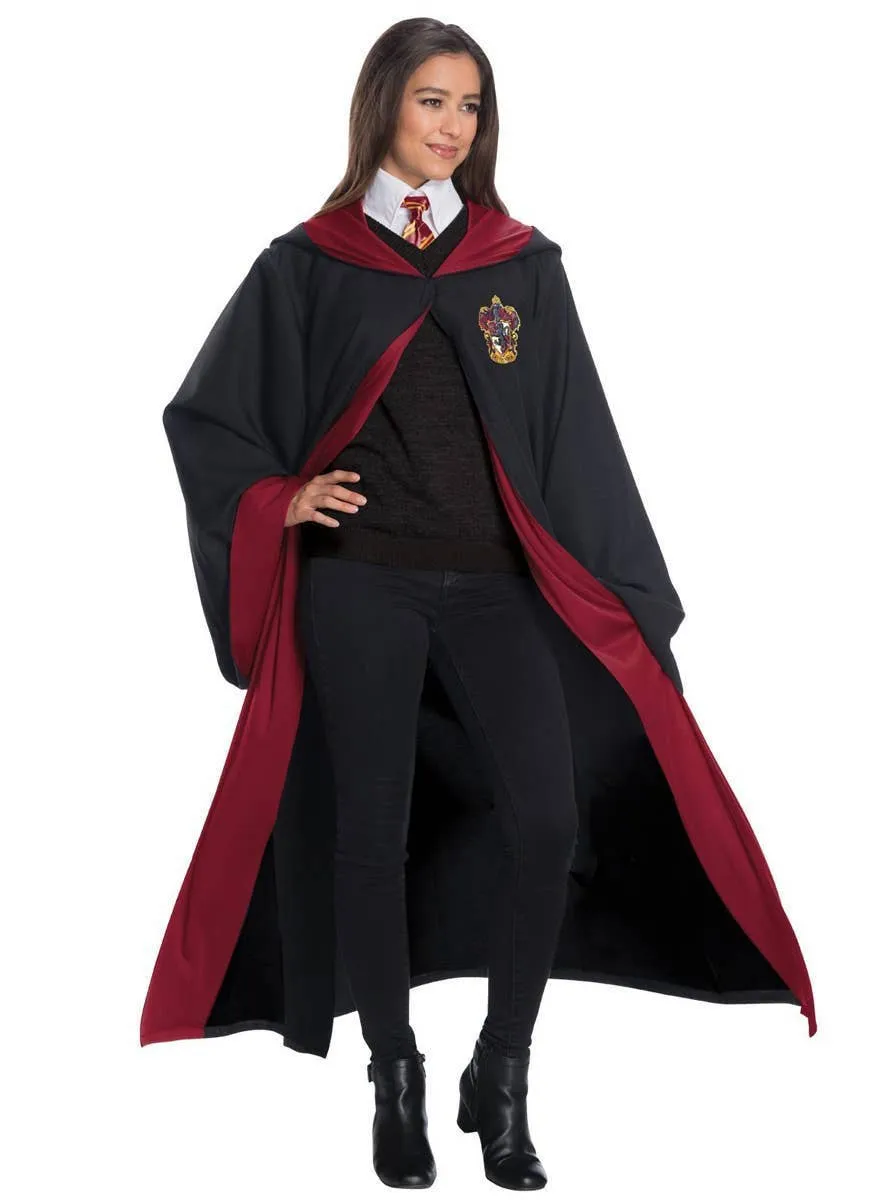 Deluxe Gryffindor Womens Harry Potter Costume Robe with Hood