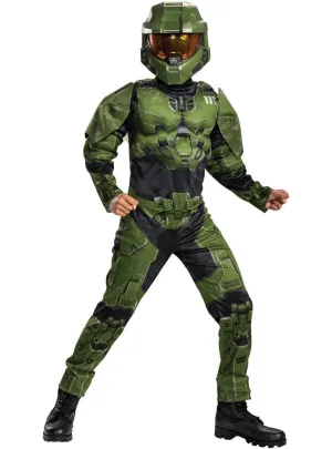 Deluxe Halo Master Chief Infinite Boys Muscle Chest Costume