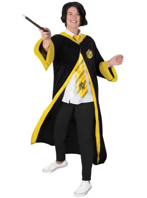 Deluxe Hufflepuff Womens Harry Potter Costume Robe with Hood