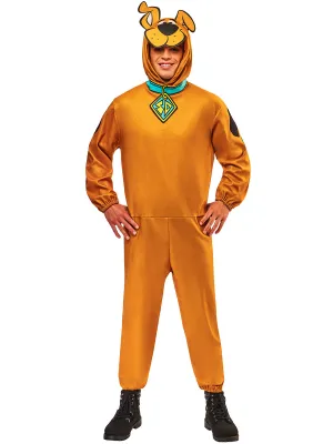 Deluxe Licensed Mens Scooby Doo Costume Jumpsuit