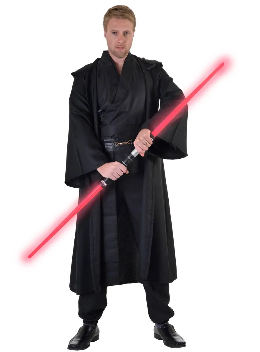 Deluxe Mens Black Space Warrior Dress Up Costume