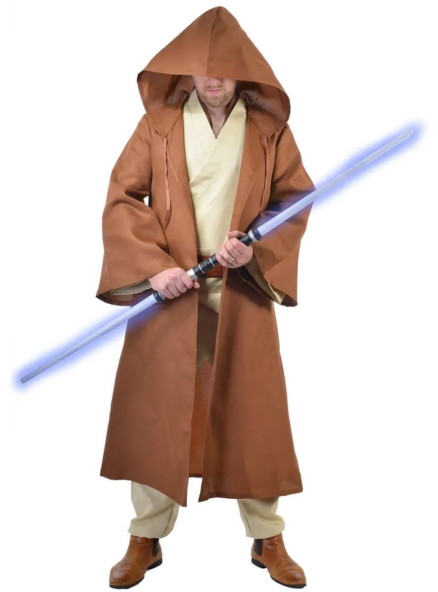 Deluxe Mens Brown Space Warrior Fancy Dress Costume