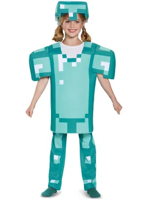 Deluxe Minecraft Diamond Armour Kids Book Week Costume