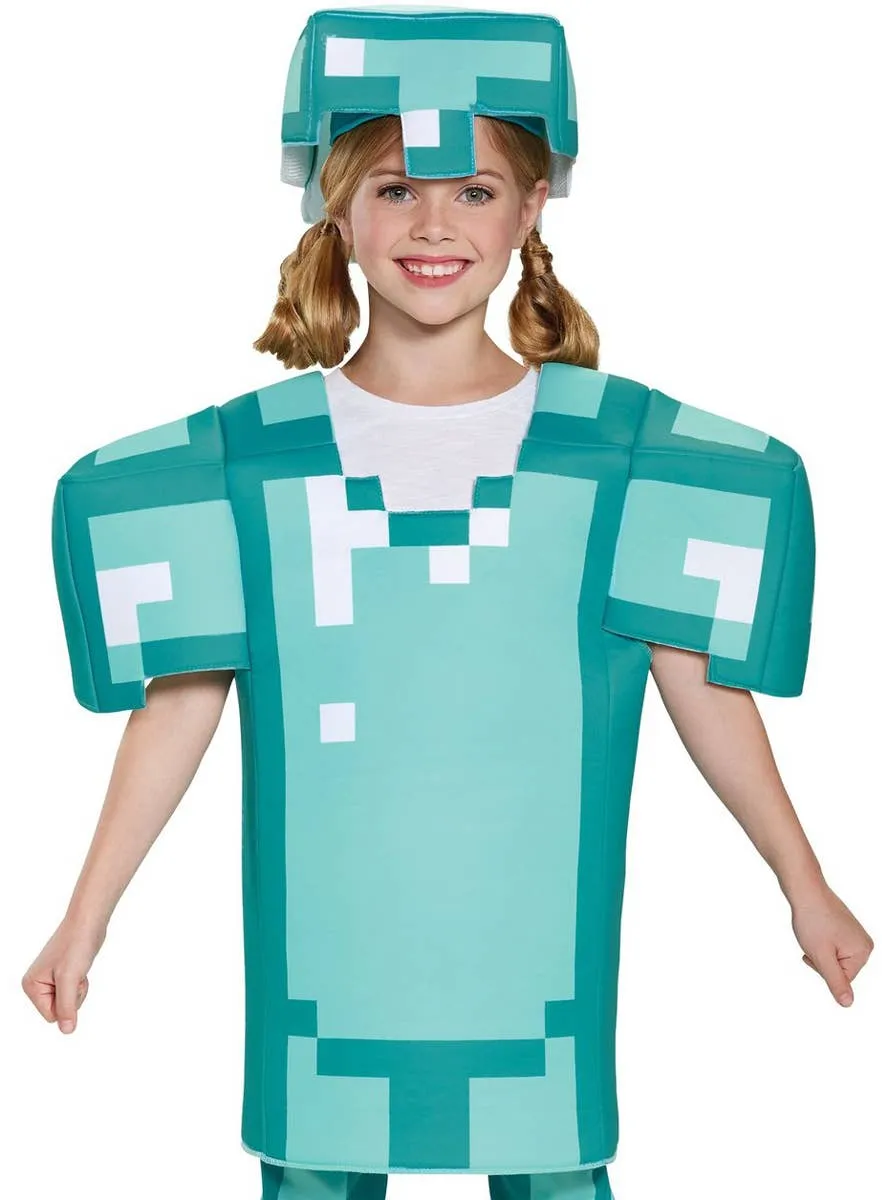 Deluxe Minecraft Diamond Armour Kids Book Week Costume