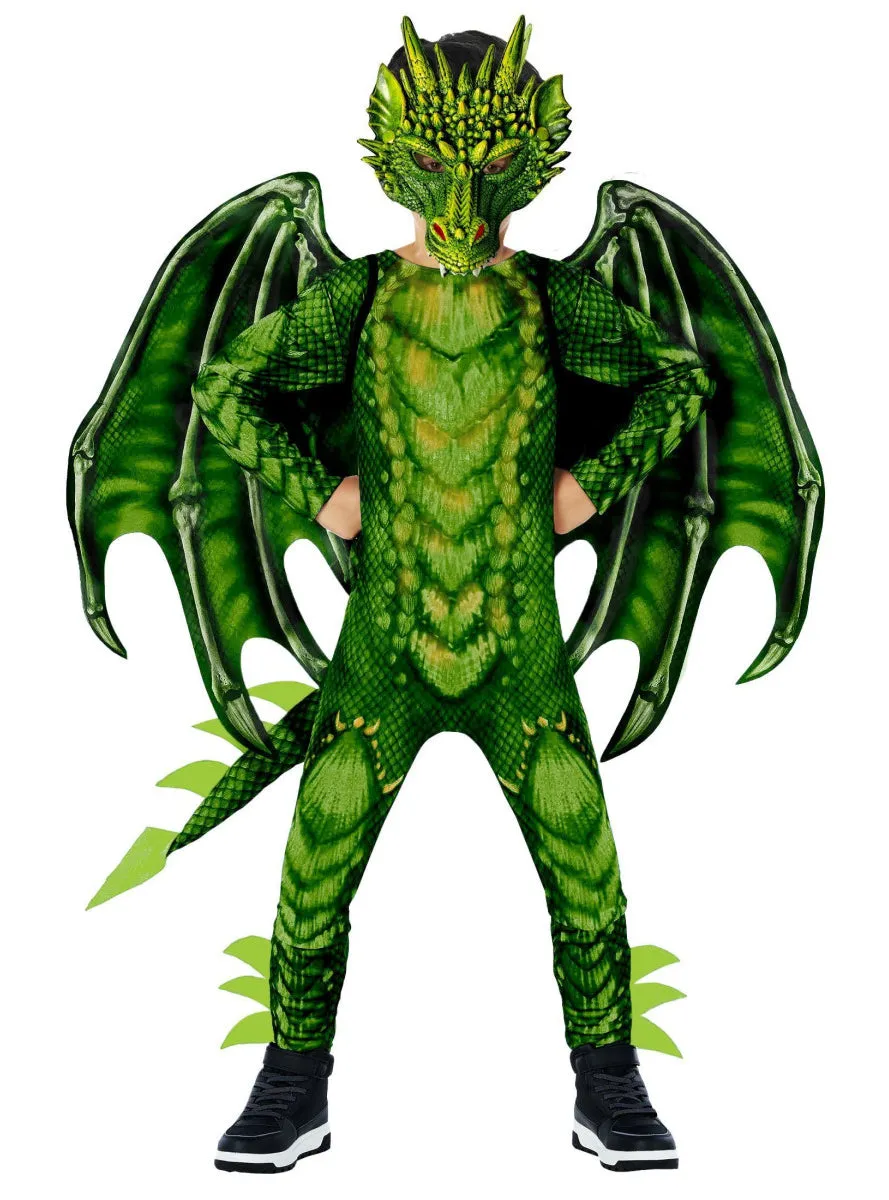 Deluxe Mythical Boys Green Dragon Costume