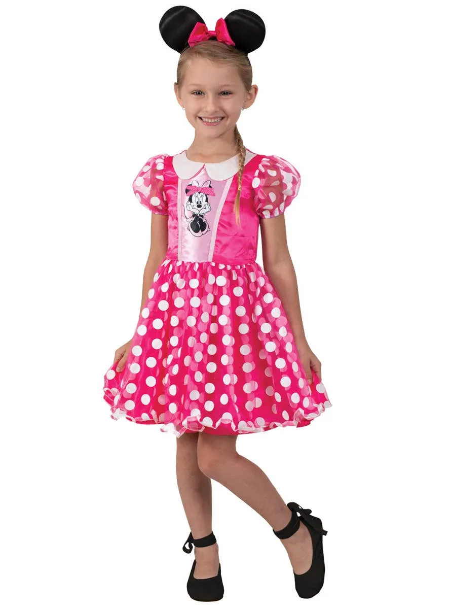 Deluxe Pink Polka Dot Minnie Mouse Girls Costume