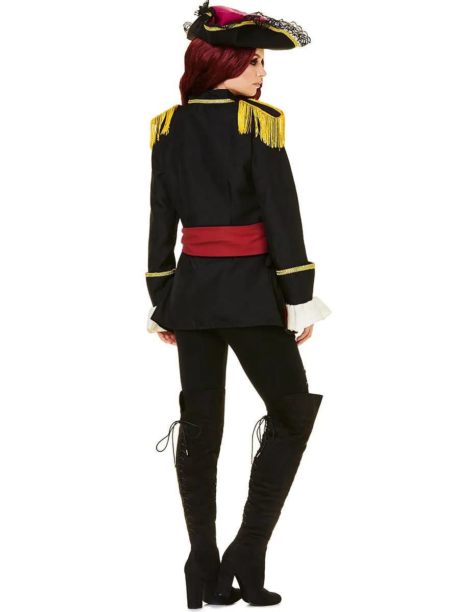 Deluxe Pirate Captain Womens Fancy Dress Costume