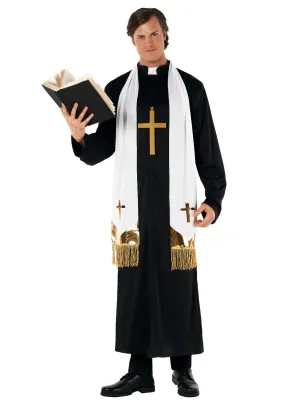 Deluxe Plus Size Mens Devout Religious Priest Costume
