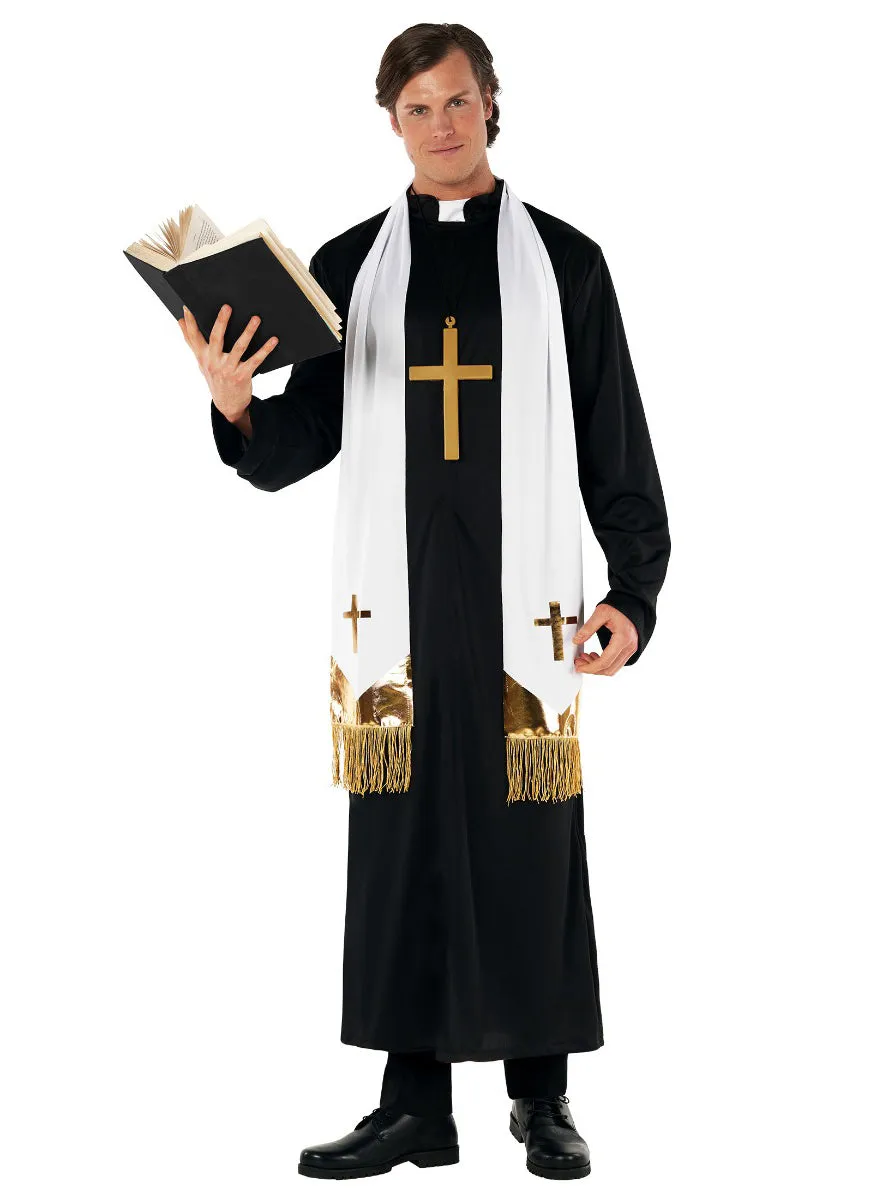 Deluxe Plus Size Mens Devout Religious Priest Costume