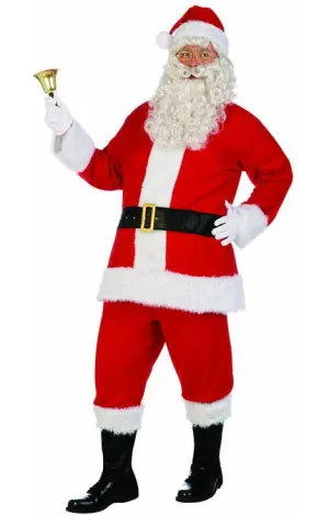 Deluxe Plush Santa Suit Christmas Costume