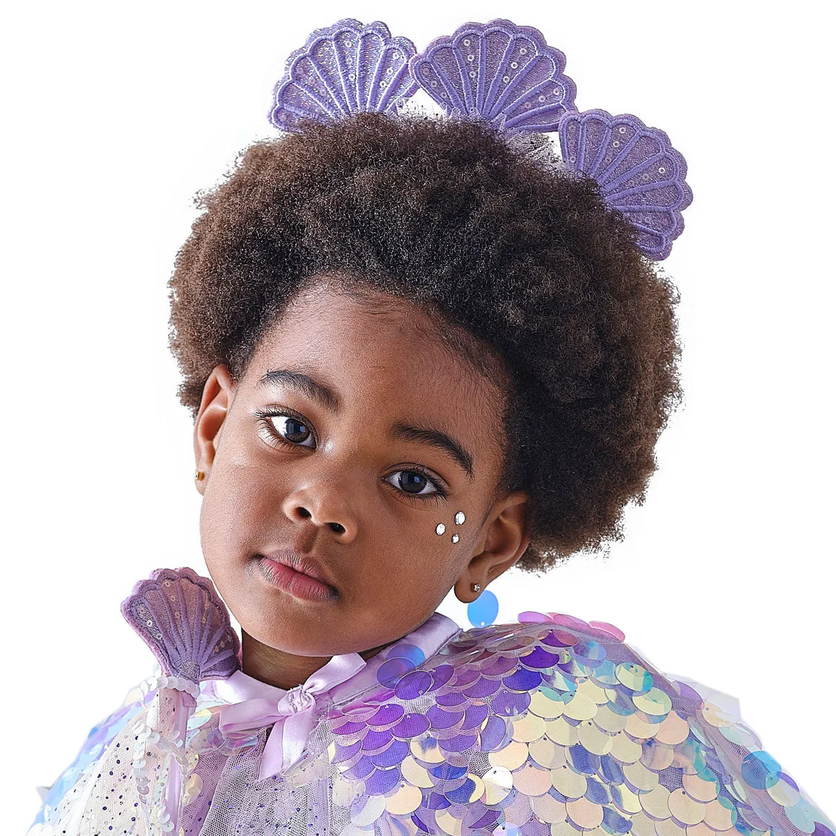 Deluxe Purple Mermaid Shell Girls Costume Headband