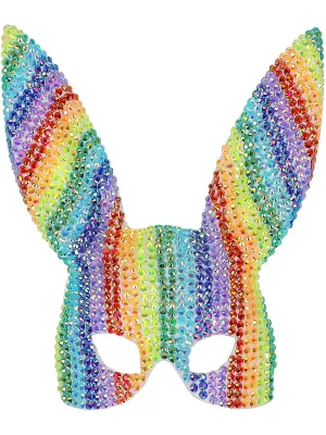 Deluxe Rainbow Jewelled Bunny Costume Mask