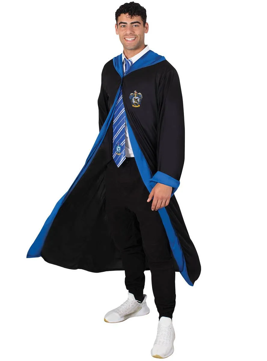 Deluxe Ravenclaw Mens Harry Potter Costume Robe with Hood