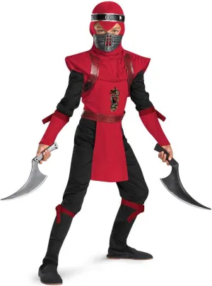 Deluxe Red Viper Ninja Boys Book Week Costume