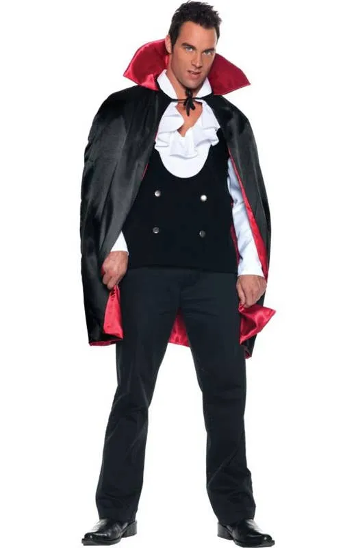 Deluxe Reversible Red and Black Vampire Costume Cape