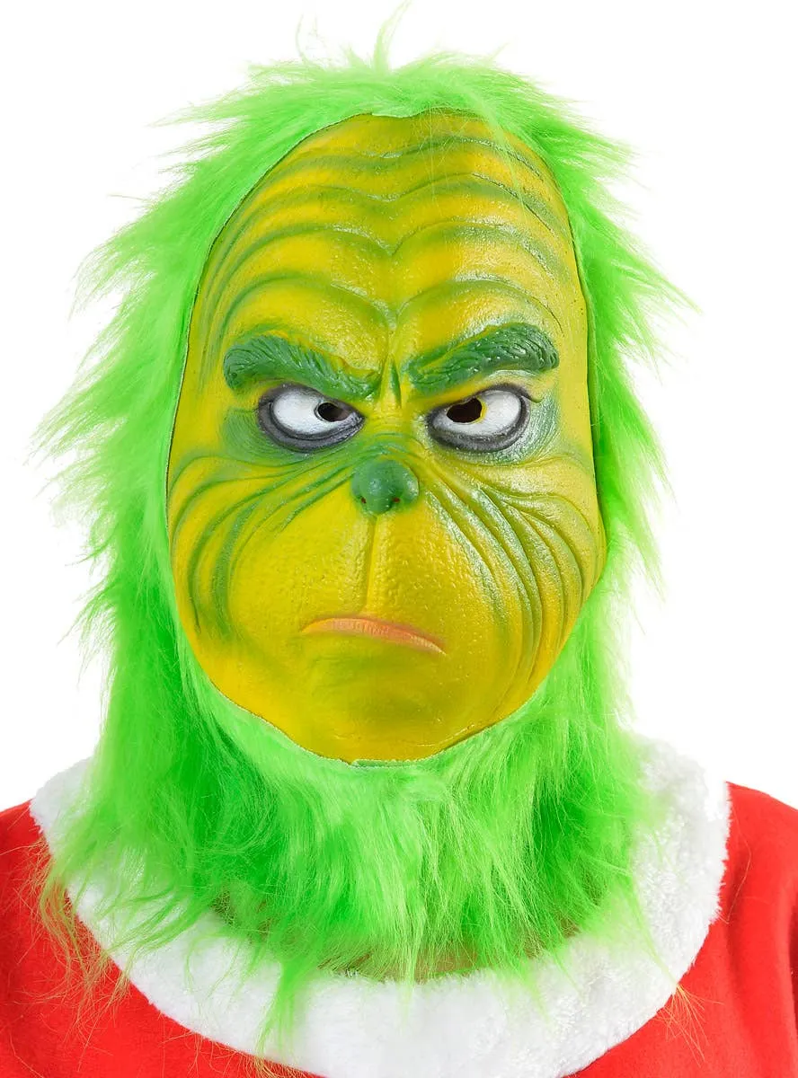 Deluxe Rubber Latex Green Christmas Costume Mask