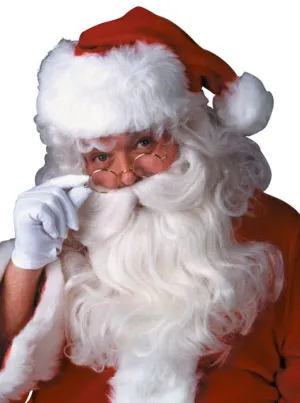 Deluxe Santa Claus Costume Wig and Beard Set