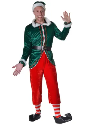 Deluxe Santa's Workshop Elf Mens Christmas Costume