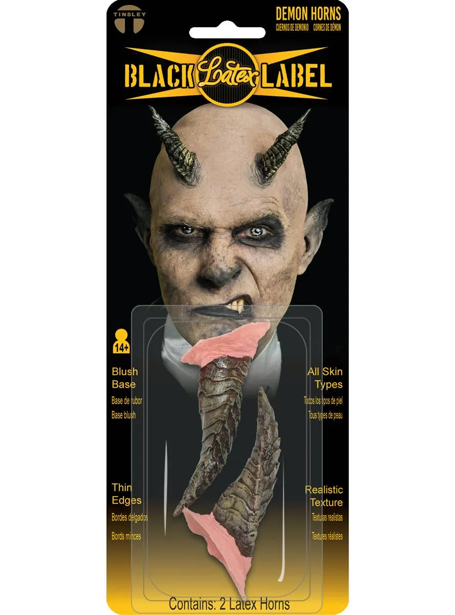Deluxe Scaly Latex Demon Horns Special FX Prosthetic