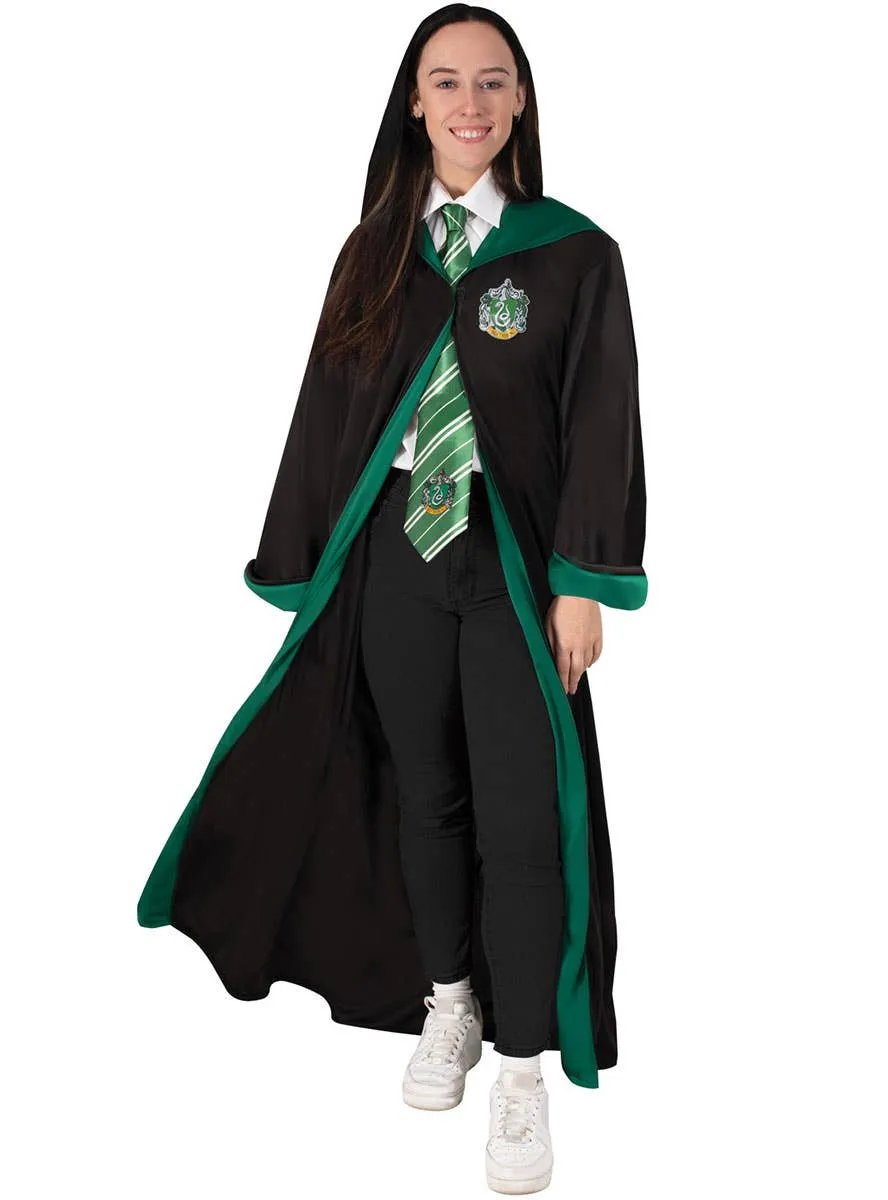 Deluxe Slytherin Womens Harry Potter Costume Robe with Hood