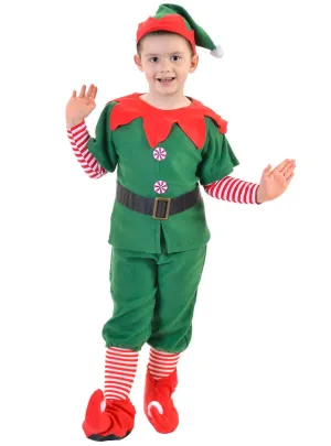 Deluxe Workshop Christmas Elf Boys Costume