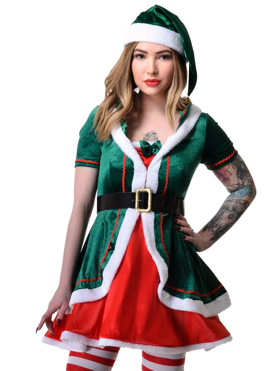Deluxe Workshop Christmas Elf Womens Costume