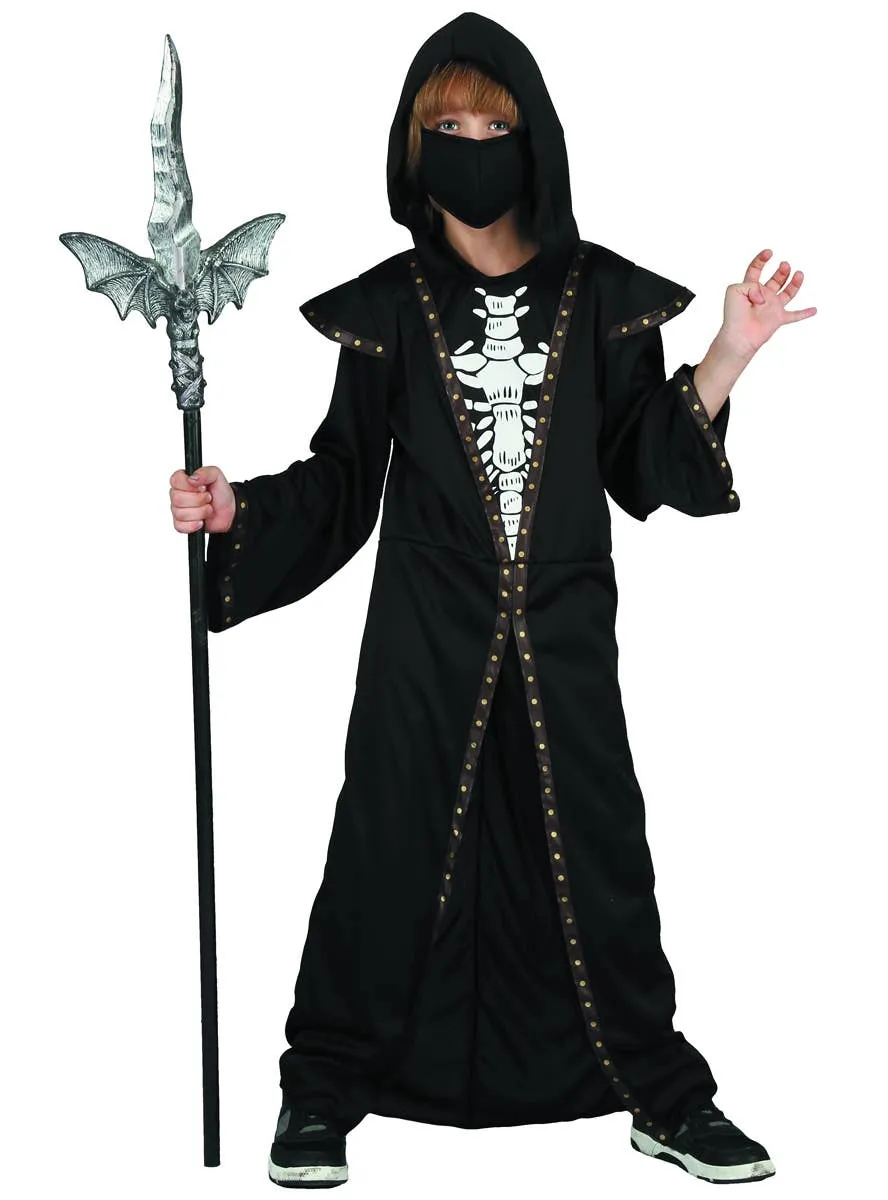 Demonic Skeleton Boys Halloween Fancy Dress Costume