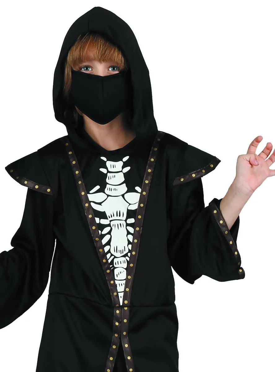 Demonic Skeleton Boys Halloween Fancy Dress Costume