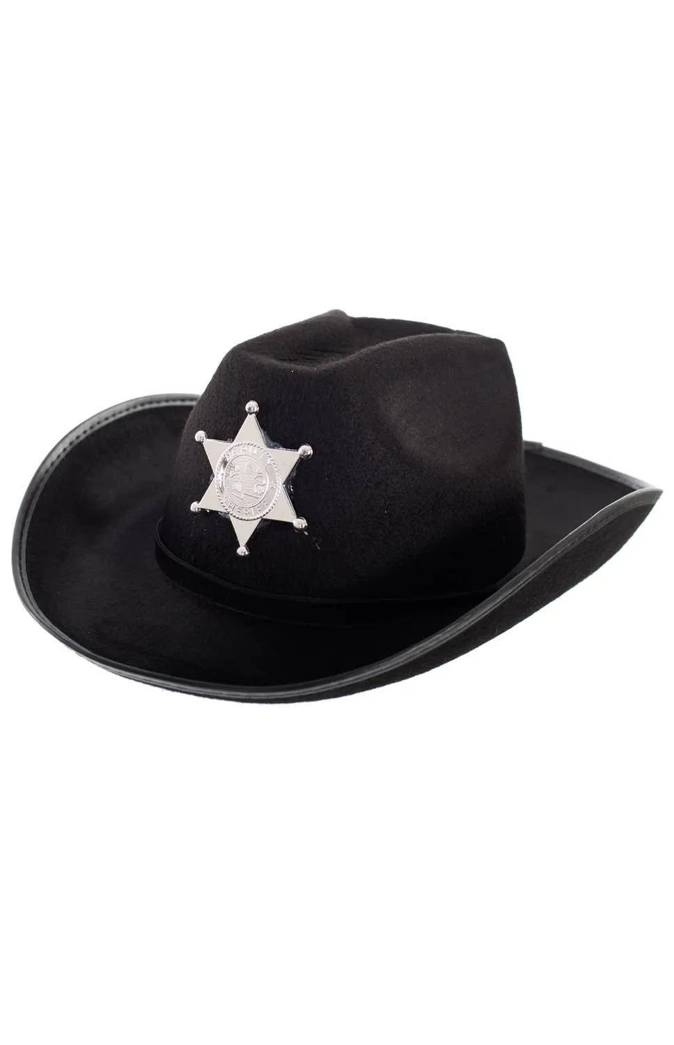 Deputy Sheriff Adults Black Cowboy Costume Hat