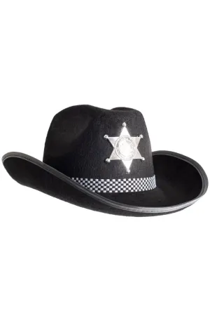 Deputy Sheriff Adults Black Cowboy Hat