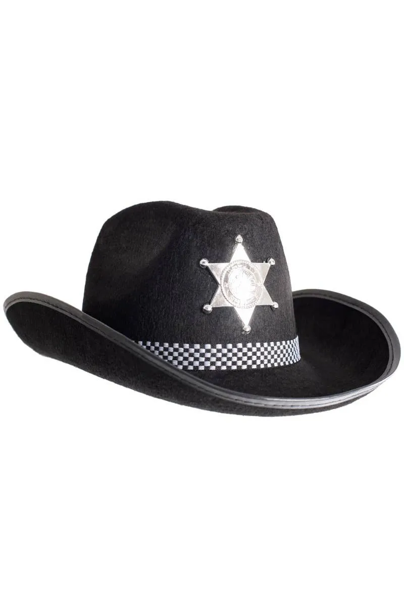 Deputy Sheriff Adults Black Cowboy Hat