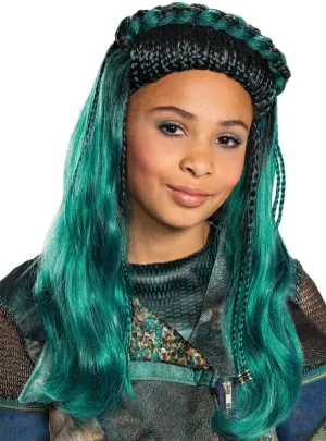 Descendants 3 Girls Deluxe Teal Uma Costume Wig