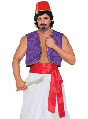 Desert Prince Aladdin Tie On Red Satin Waist Sash