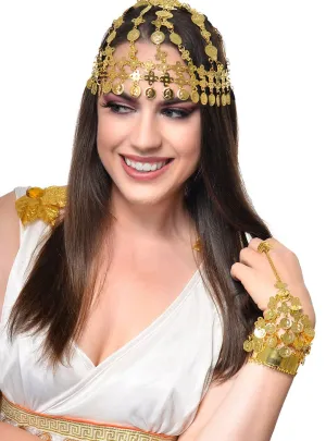 Desert Princess Gold Coin Costume Bracelet with Ring