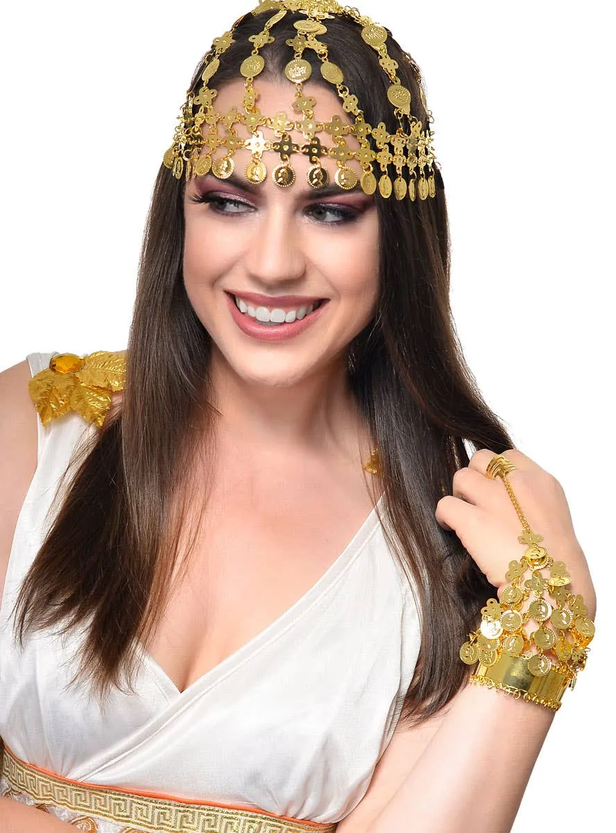 Desert Princess Gold Coin Costume Bracelet with Ring