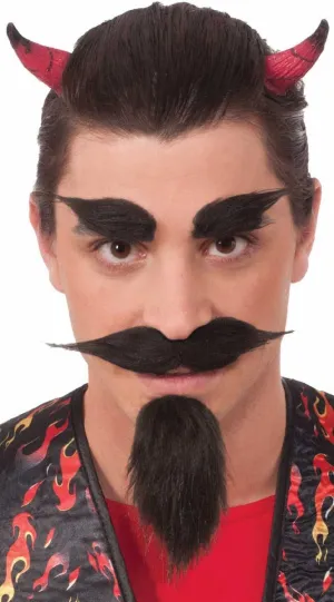 Devil Beard and Eyebrows Halloween Accessory Set