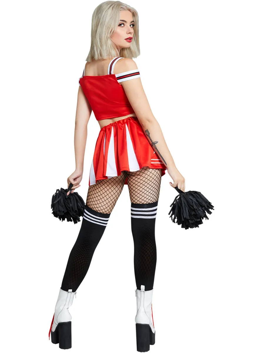 Devil Cheerleader Sexy Red Womens Halloween Costume