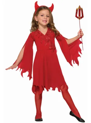 Devil Girls Red Halloween Fancy Dress Costume