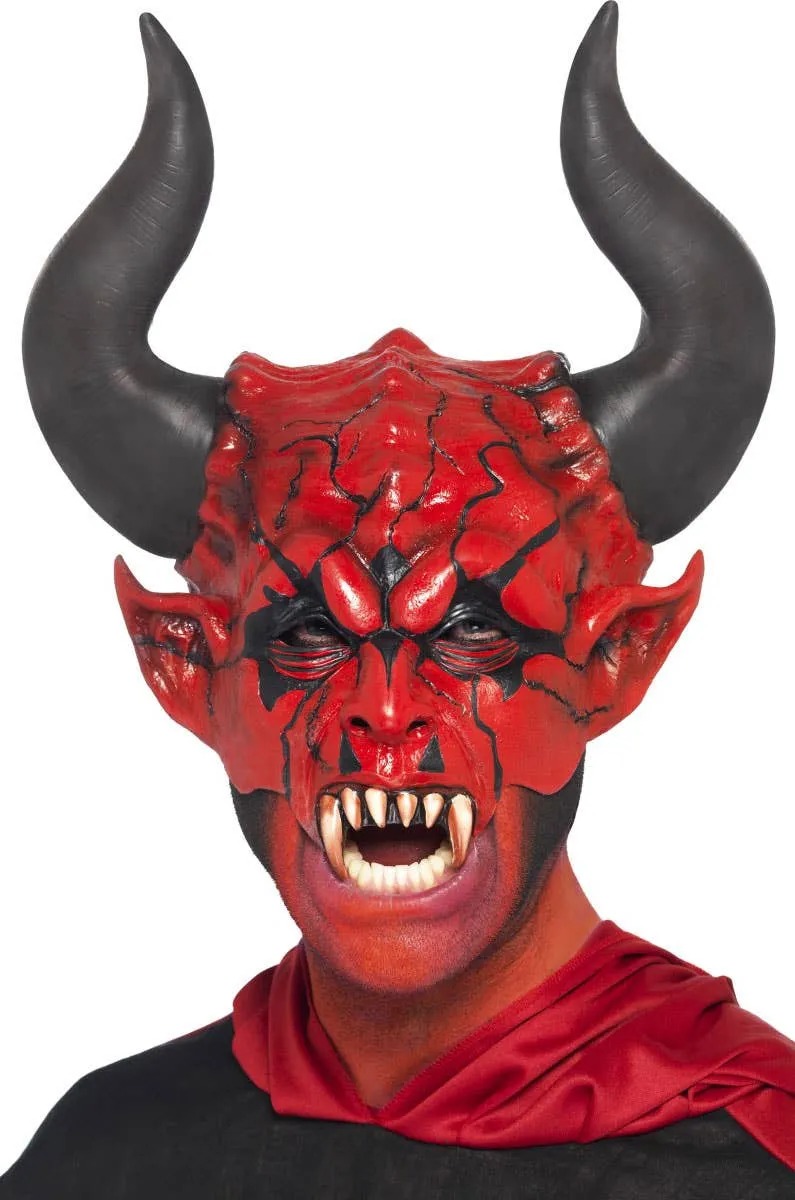 Devil Lord Adults Red Half Face Mask