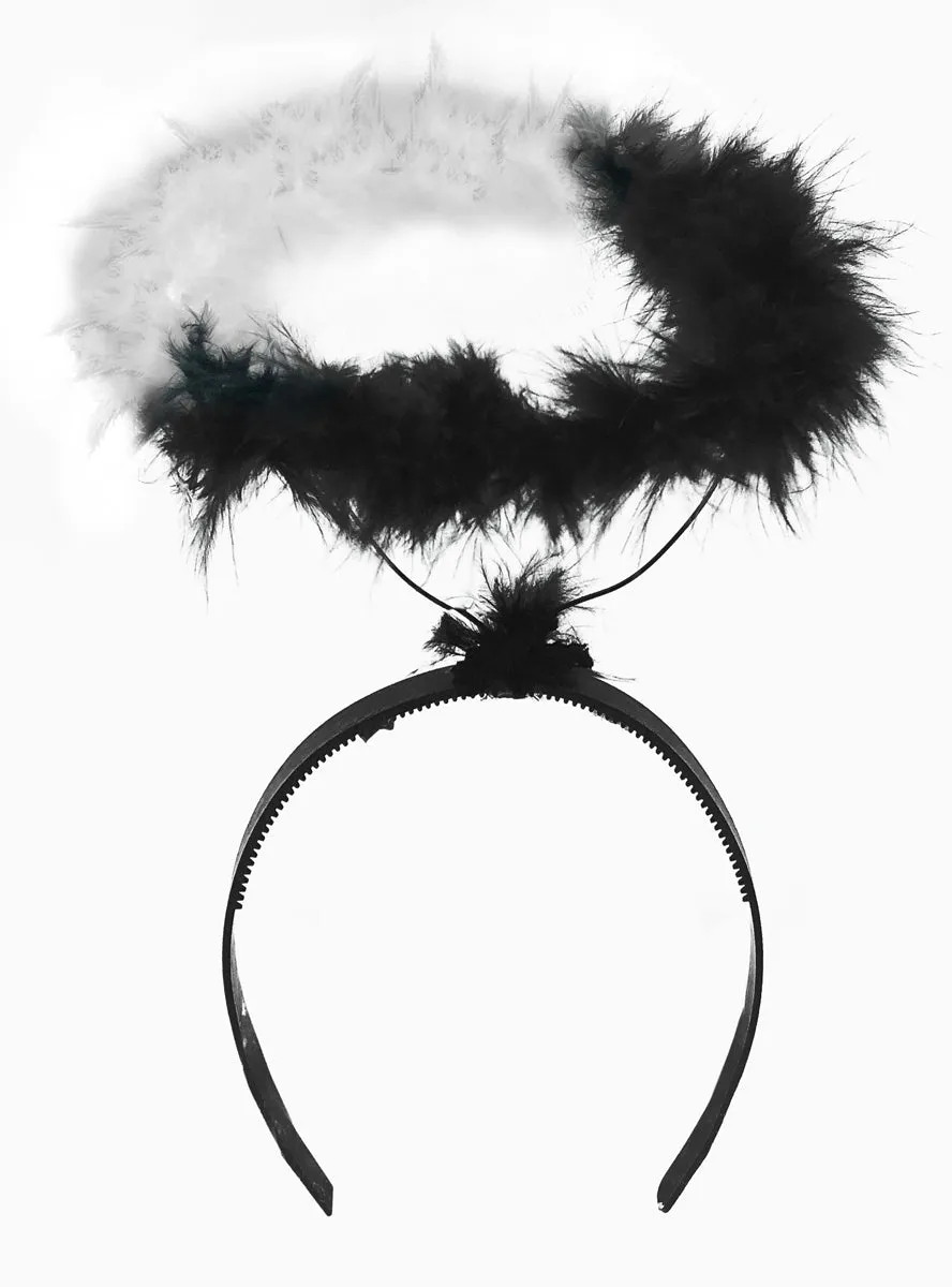Devil Or Angel Black And White Costume Halo