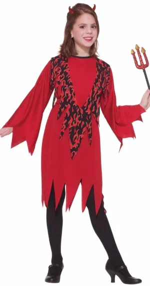 Devilish Diva Girls Halloween Fancy Dress Costume