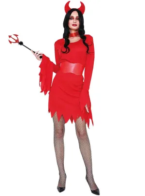 Diabolical Womens Red Devil Halloween Costume