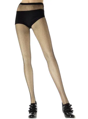 Diamante Black Fishnet Womens Full Length Stockings