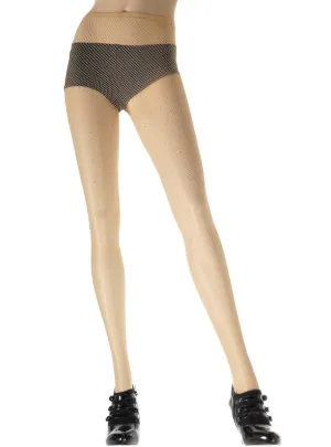 Diamante Nude Fishnet Womens Full Length Stockings