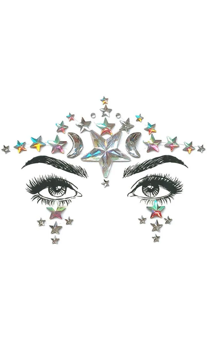 Diamond Daze Celestial Stick On Festival Face Jewels