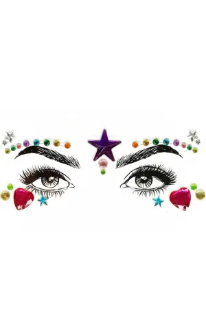 Diamond Daze Pride Star Stick On Festival Jewels