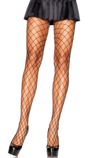 Diamond Net Black Pantyhose