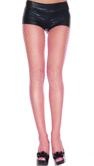 Diamond Net Hot Pink Pantyhose
