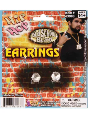 Diamond Stud Clip On Earrings Accessory