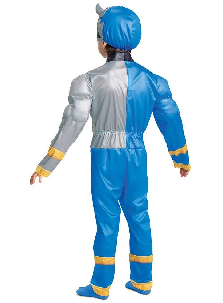 Dino Fury Toddler Boys Blue Power Ranger Muscle Chest Costume